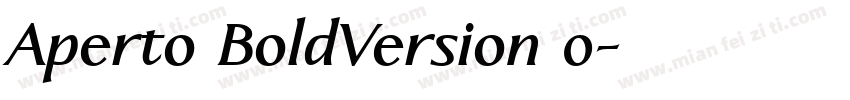 Aperto BoldVersion 0字体转换